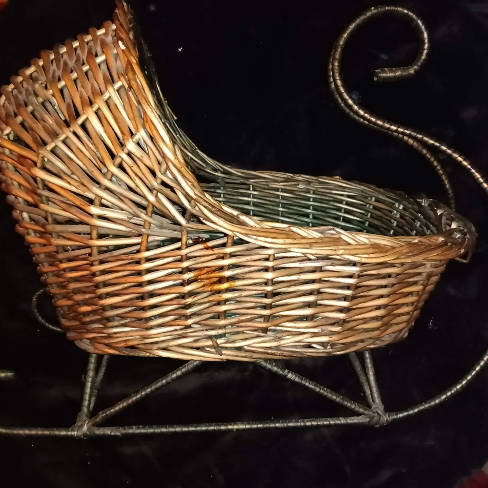 Handcrafted Wicker Rocking Cradle